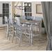 Sol 72 Outdoor™ Mckinnon 7 Piece Bar Height Dining Set Wood/Metal in Brown/Gray/White | Wayfair 664C5B3099784A75BB924D8FE0064D32