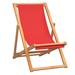 Arlmont & Co. Folding Beach Chair Solid Teak Wood Solid Wood in Green/Brown | 38.58 H x 22.05 W x 41.34 D in | Wayfair