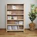 Rosalind Wheeler Siebert 72" H x 45" W Solid Wood Standard Bookcase Wood in Brown/Gray/Red | 72 H x 45 W x 18 D in | Wayfair