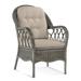 Braxton Culler Everglade Arm Chair Upholstered/Wicker/Rattan/Fabric in Gray/Brown | 40 H x 29 W x 33 D in | Wayfair 905-029/0884-93/GREYSTONE