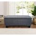 Andover Mills™ Hubler Flip Top Storage Bench Linen/Solid + Manufactured Wood/Wood/Upholstered in Brown | 19 H x 43 W x 18 D in | Wayfair