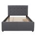 Antwonette 2 Drawer Platform Bed by Harriet Bee Upholstered, Solid Wood in Brown | 47.2 H x 54 W x 76 D in | Wayfair
