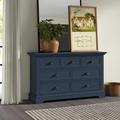 Greyleigh™ Alicea 7 Drawer Chest Wood in Blue | 34.75 H x 58 W x 18 D in | Wayfair 7B38AD06BB0D42CE97CD32D5FF8CD17A