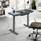 Upper Square™ Kaylan Height Adjustable Reversible Standing Desk Wood/Metal in Gray | 48 W x 24 D in | Wayfair D0D5D0DDE9A4447A8B6758E7CABBC082
