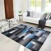 Blue 60 x 1 in Area Rug - Ivy Bronx HR-/Grey/Silver/Black/Abstract Area Rug Modern Contemporary Geometric Cube & Square Design Pattern Carpet (7'8" X10') | Wayfair