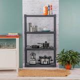 Sterilite Plastic Indoor Outdoor 4 Shelf Durable Shelving Unit Plastic in Gray | 57 H x 34.5 W x 14.37 D in | Wayfair 3 x 01643V01