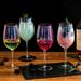 Iridescent Wine Glass set of 2/4/6, 19 oz Pretty Cute Cool Rainbow Colorful Halloween Glassware - 9.50"W x 3.50"H