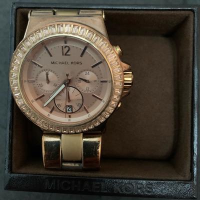 Michael Kors Accessories | Host Pick!!! Michael Kors Women’s Rose Gold-Tone Watch Jewels | Color: Gold | Size: Os