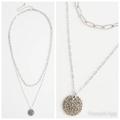Torrid Jewelry | 2/$20 Nwt Torrid Two Row Link Necklace Pave Disc | Color: Silver | Size: Os