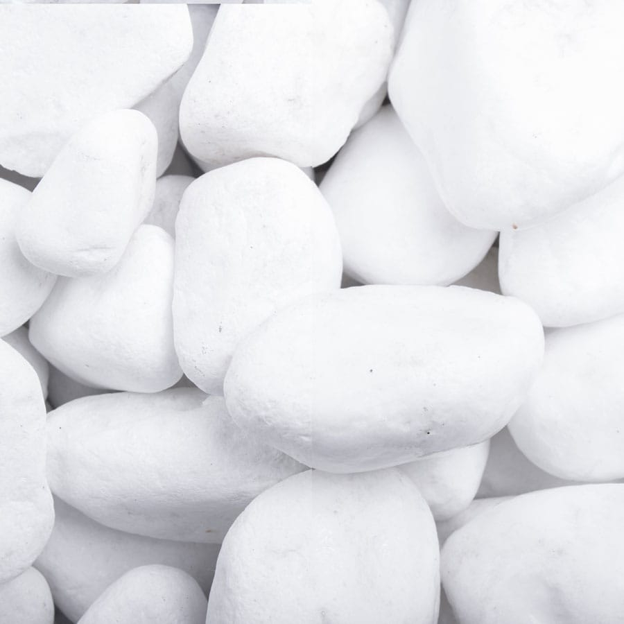 Ziersplitt Schneeweiß getrommelt, 20 kg (Sack), 40-60 mm Image