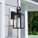 Medinah Motion Sensor Dusk to Dawn Outdoor Wall Light Clear Glass - 5-in. W x 13.25-in. H x 6.5-in. D