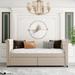 Nestfair Twin Size Upholstered Daybed with Drawers