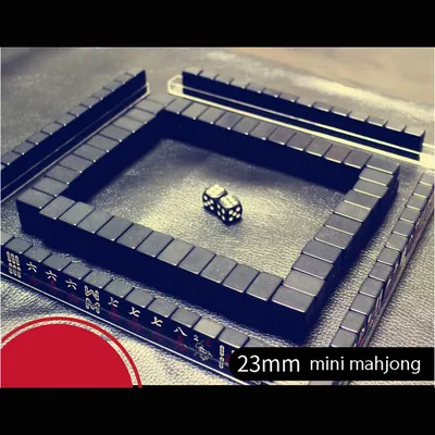 Mini mahjong portable noir/rouge de haute qualité 144 pièces carreaux chinois voyage drôle