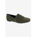 Wide Width Women's Donut Flat by Ros Hommerson in Olive Micro Suede (Size 11 W)