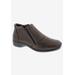 Wide Width Women's Superb Comfort Bootie by Ros Hommerson in Brown Leather (Size 9 1/2 W)