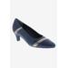 Wide Width Women's Kiwi Pump by Ros Hommerson in Navy Pewter Lizard (Size 6 W)