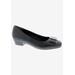 Women's Twilight Kitten Heel Pump by Ros Hommerson in Black Leather (Size 8 1/2 M)