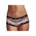 Plus Size Women's Cheeky Lace Hipster by Maidenform in Pearl Blush Black (Size 7)