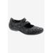 Women's Chelsea Mary Jane Flat by Ros Hommerson in Black Jacquard Leather (Size 6 M)
