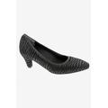 Women's Karat Pump by Ros Hommerson in Black Croco Leather (Size 10 1/2 M)