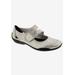Women's Chelsea Mary Jane Flat by Ros Hommerson in Silver Iridescent Leather (Size 8 1/2 M)
