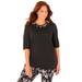 Plus Size Women's Racerback Tank & Tunic Duet by Catherines in Black (Size 4X)
