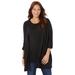 Plus Size Women's Cashmiracle™ Cardigan by Catherines in Black (Size 3XWP)