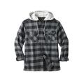 Men's Big & Tall Boulder Creek® Removable Hood Shirt Jacket by Boulder Creek in Black Buffalo Check (Size 4XL)