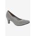 Wide Width Women's Kitty Pump by Ros Hommerson in Light Grey Lurex (Size 10 1/2 W)