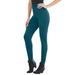 Plus Size Women's Fleece-Lined Legging by Roaman's in Midnight Teal (Size M)