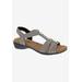 Wide Width Women's Mackenzie Sandal by Ros Hommerson in Taupe Multi Stretch (Size 11 1/2 W)