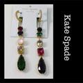 Kate Spade Jewelry | Kate Spade Gold Tone She Has Spark Linear Earrings | Color: Gold | Size: Approx 3.5” Drop