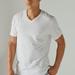 Lucky Brand Venice Burnout Vee-Neck Tee - Men's Clothing Tops Shirts Tee Graphic T Shirts in Bright White, Size M