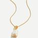 J. Crew Jewelry | J. Crew Gold Dipped Stone Pendant Necklace | Color: Gold/White | Size: Os
