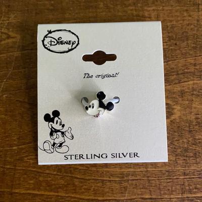 Disney Jewelry | Disney Sterling Silver & Enamel Mickey Mouse Bead | Color: Black/Silver | Size: See Photos Please