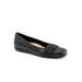 Wide Width Women's Samantha Ballet Flat by Trotters in Black Gem (Size 9 W)