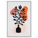 Oliver Gal Flower & Leaf - Graphic Art Wood in White/Brown | 36 H x 24 W x 1.5 D in | Wayfair 40952_24x36_CANV_WFL