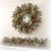 The Holiday Aisle® 24" PVC & PE Blend Wreath in Green | 24 H x 24 W x 4.5 D in | Wayfair 6960E9FF50694E0D9DD2C01D2C8E7929