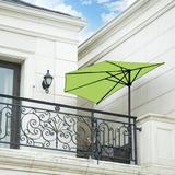 Arlmont & Co. Nadya 9' Market Umbrella Metal in Green | 92 H x 108 W x 54 D in | Wayfair E3372C248B504D248C0B6B85CA8771E7