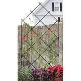 Charlton Home® Mountville Iron Lattice Panel Trellis Iron/Metal in Black/Gray | 93 H x 31.5 W x 7.75 D in | Wayfair