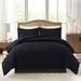 Dakota Fields Vandemark Microfiber Comforter Set Polyester/Polyfill/Microfiber in Black | King Comforter + 2 King Shams | Wayfair