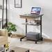 Inbox Zero Bella-Louise Desk Wood/Metal in Black | 31.3 H x 22 W x 20.1 D in | Wayfair B629C4D3C6E74176A77E225F0F5F9A31