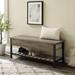 Red Barrel Studio® Raland Flip Top Storage Bench Wood/Manufactured Wood in Gray | 18 H x 47.625 W x 15.75 D in | Wayfair