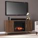 Everly Quinn Duvivier 55" W Electric Fireplace in Brown/Yellow | 27 H x 55 W x 16.5 D in | Wayfair 2D2122BB082D48859F6D58023D8BC981