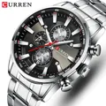 CURREN montres hommes Top marque de luxe grande montre militaire Sport hommes en acier inoxydable