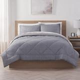 Serta Supersoft Cooling Bed Set, Reversible Bedding Comforter and Solid Sheet Set