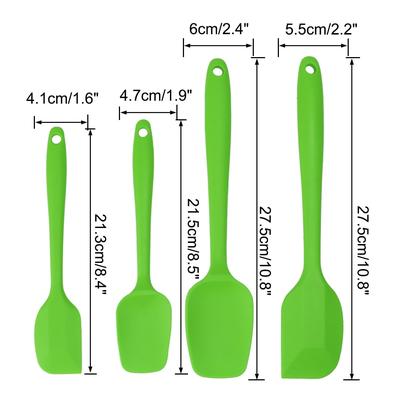 4pcs Silicone Spatula Set Heat Resistant Non Stick Spatula