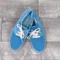 Coach Shoes | Coach Malania Canvas Boat Shoes Size 8 1/2 B | Color: Blue/White | Size: 8.5