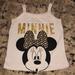 Disney Shirts & Tops | Disney Minnie Mouse Graphic Tank Top | Color: Gold/White | Size: 6g