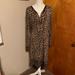 Michael Kors Dresses | Michael Kors Leopard Print Sheath Dress - Sz M | Color: Black/Tan | Size: M